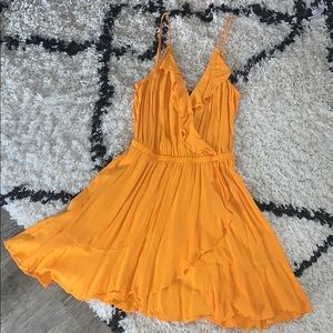Express yellow mini sundress